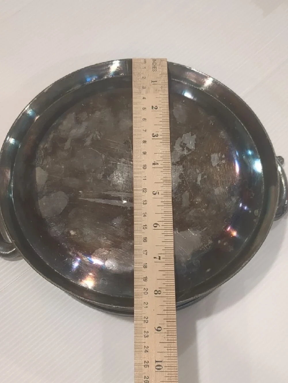Antique Silver Double-Handled Serving Bowl